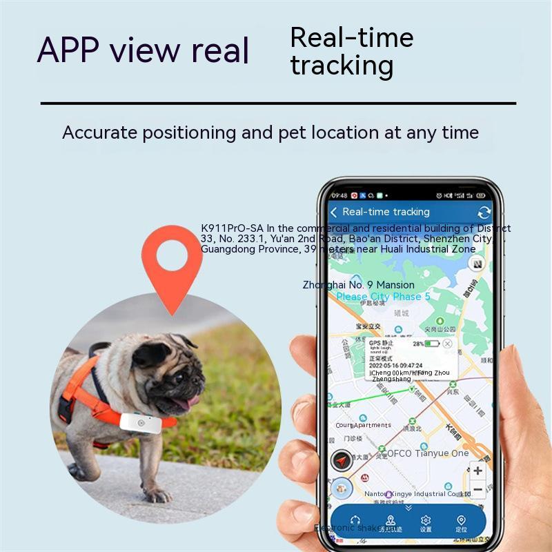 Waterproof Pet Locator with Real-Time GPS Tracking