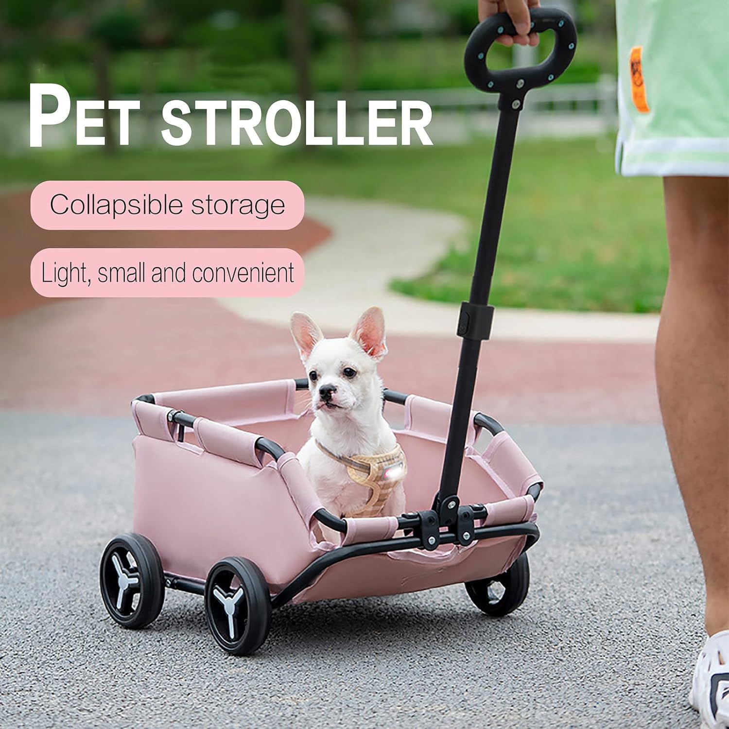 pet stroller, dog, cat, foldable, portable with a friendly shopper vibe.
