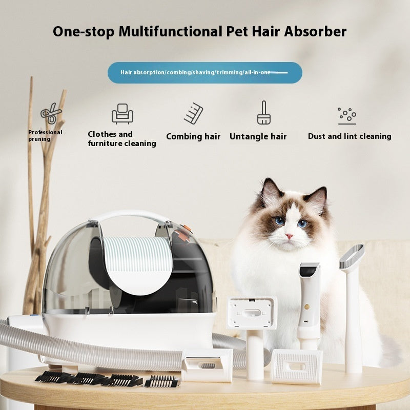 Multifunctional Pet Hair Trimmer with Built-In Vacuum